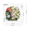 Diamond Painting-DIY Crystal Rhinestone Simple Flower Cat(40x40cm)