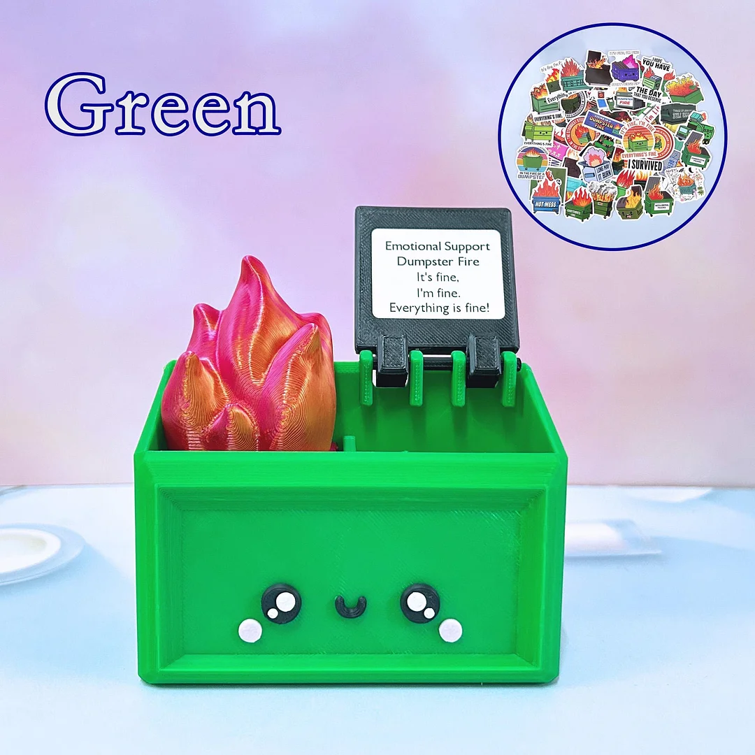 Dumpster Fire Desk Accessories Pen Holder