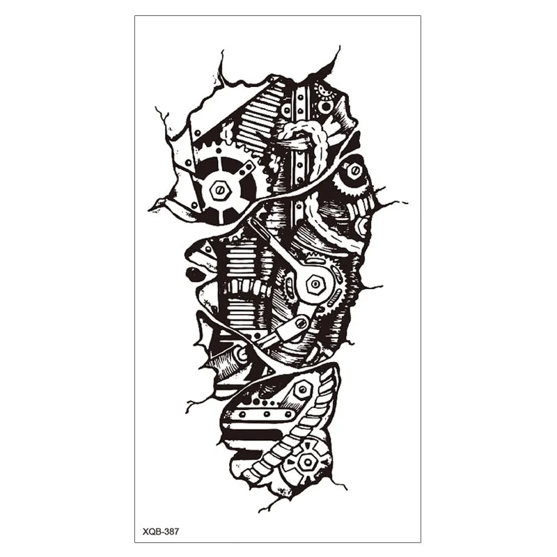 Lion King Waterproof Temporary Tattoo Stickers Body Art Fake Tatoo Animal Realistic Tribal Tiger Arm Sleeve transferable tattoo