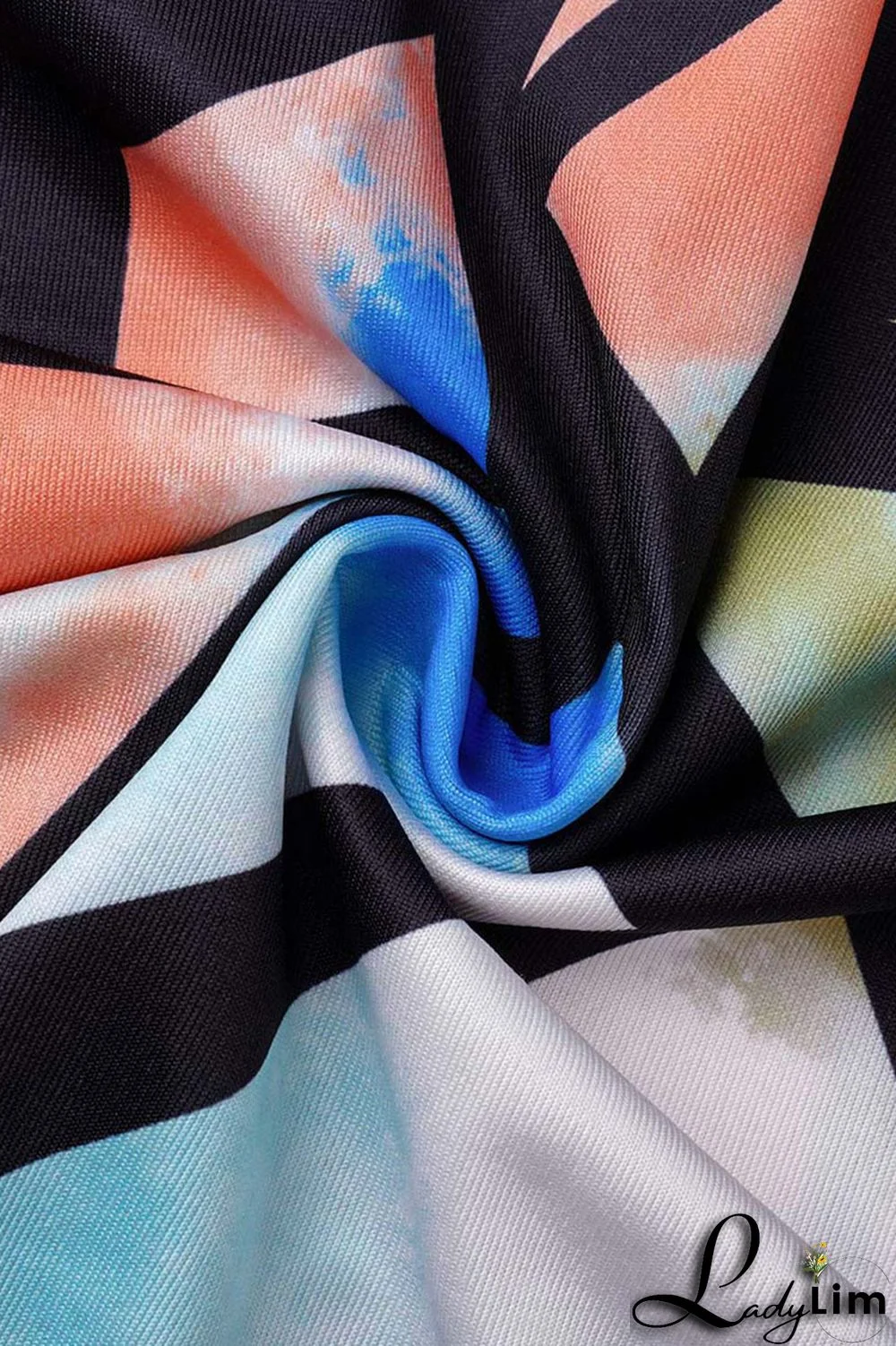 Blue Casual Print Split Joint Oblique Collar Plus Size Jumpsuits