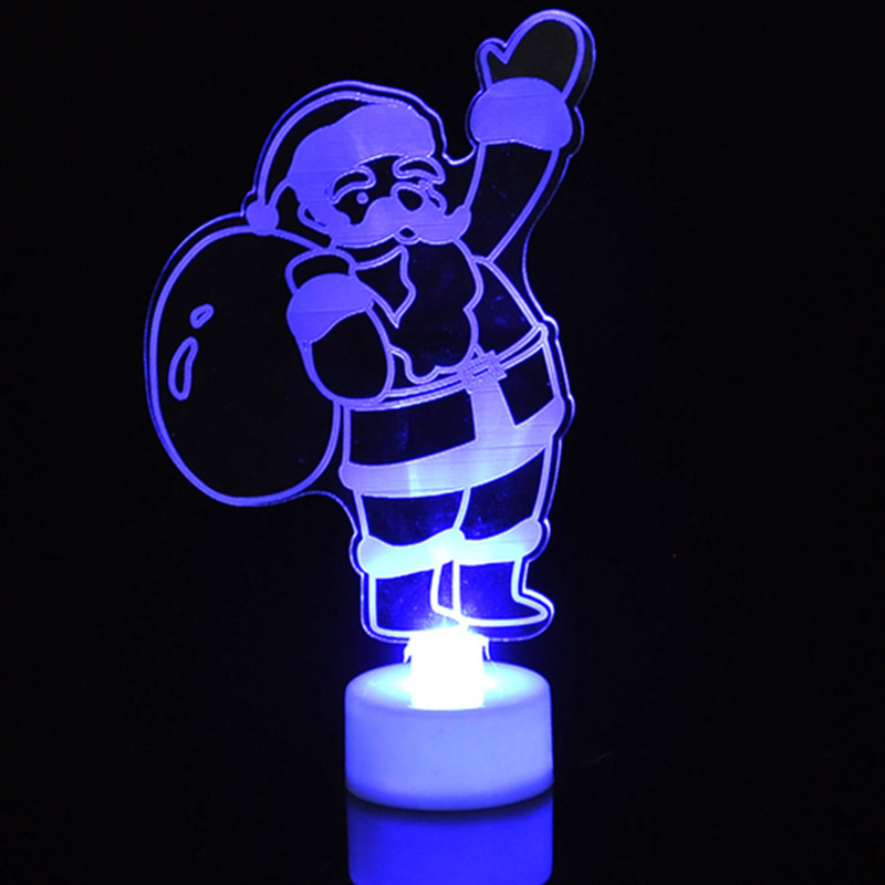 Tegooe 3D Engraved Acrylic LED Mini Night Light - Christmas Decor