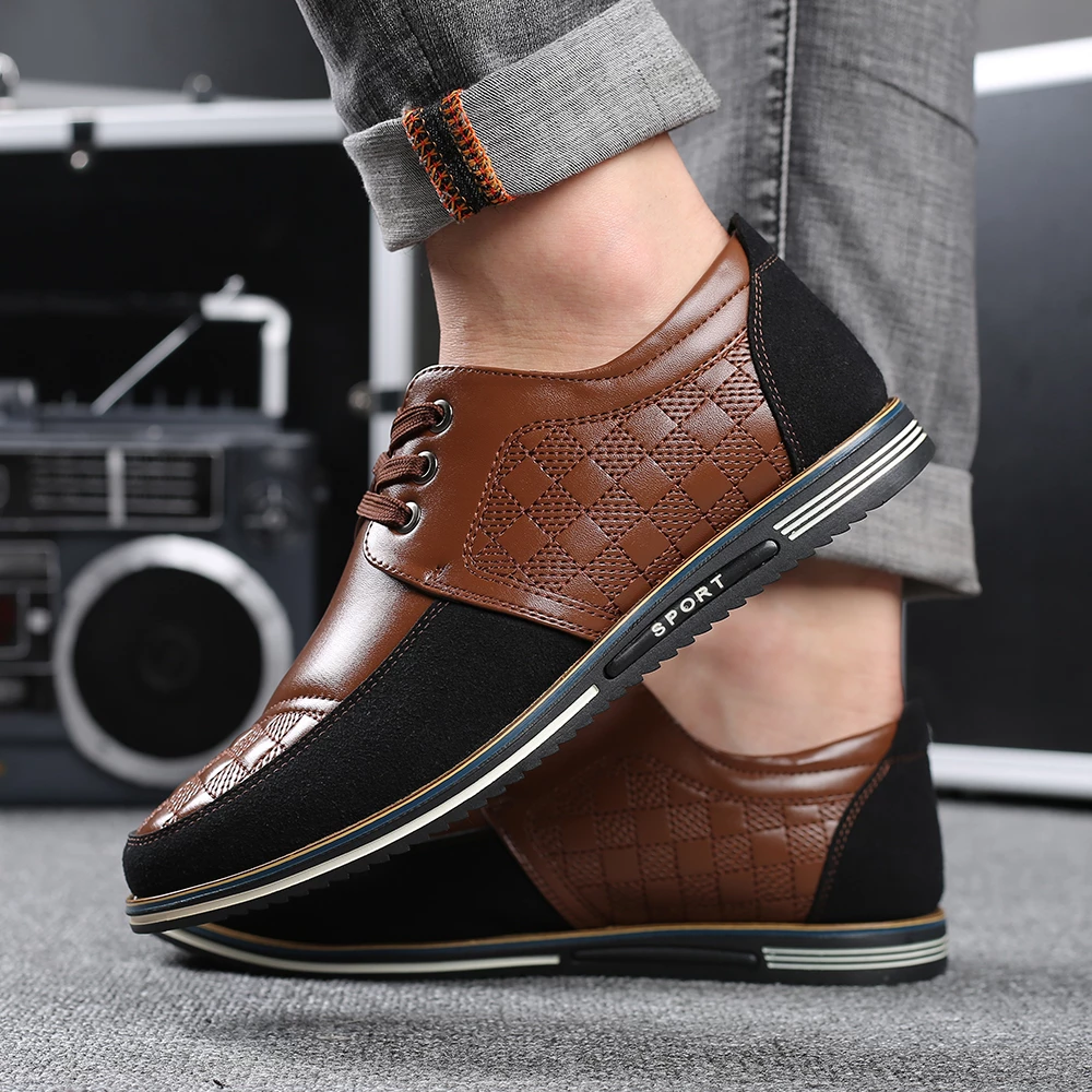 Gatsby Shoes Oxford Checkered Leather Shoes