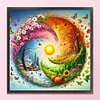 (Stamped/Counted) Tai Chi Scenery Of Four Seasons-11CT Cross Stitch 40*40cm