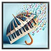 (US Local)Piano -11CT Stamped Cross Stitch Kit(45x45cm)