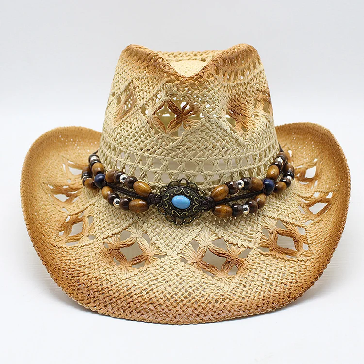 Vintage Beige Hollow Out Beach Straw Hats