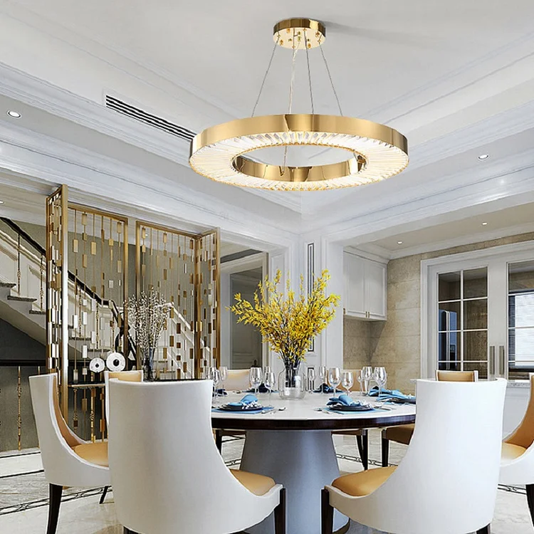 Crystal Suspension Circle Chandelier Vjlight