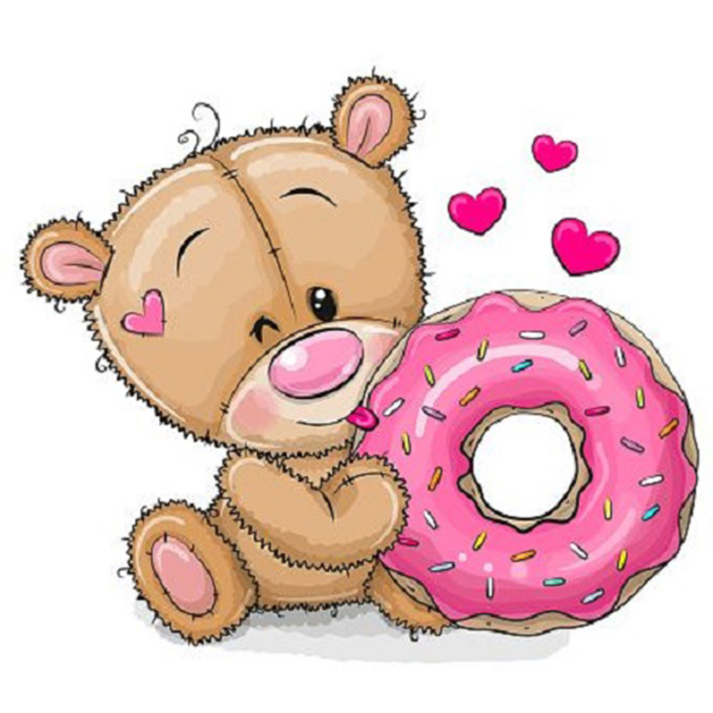 

Bear Donuts - Round Drill Diamond Painting - 30*30CM, 501 Original