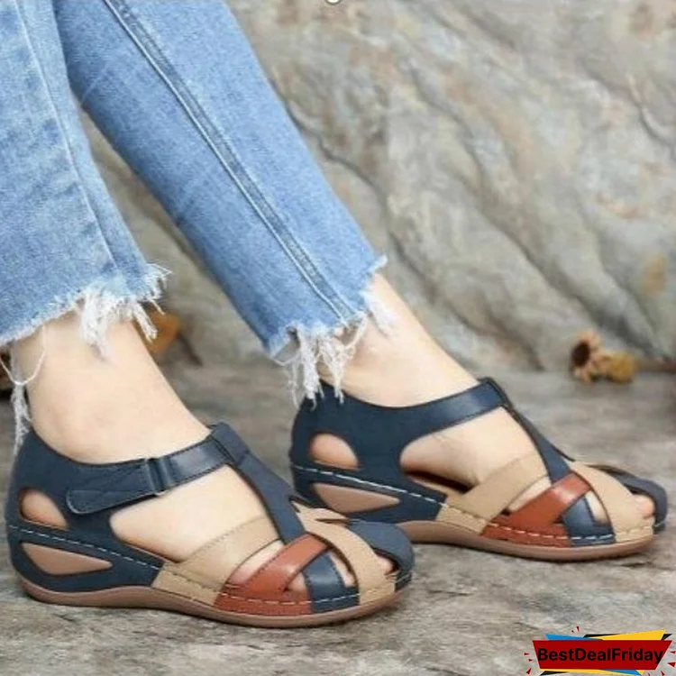 BestDealFriday New Fashion Women Sandals Waterproo Sli On Round Female Flat Sandals Women Slippers Casual Comfortable Summer Ladies Shoes Plus Size 35-43