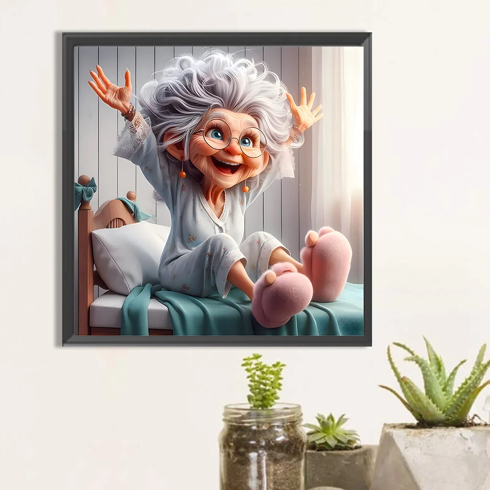 Diamond Painting - Full Round Drill - Grandma(Canvas|40*40cm)