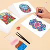 12pcs Flowers-1 5D DIY Square Drill Diamond Painting Kits for Adults Beginners Home Decor Diamonds Paintings Gem Art 5.91x7.09in