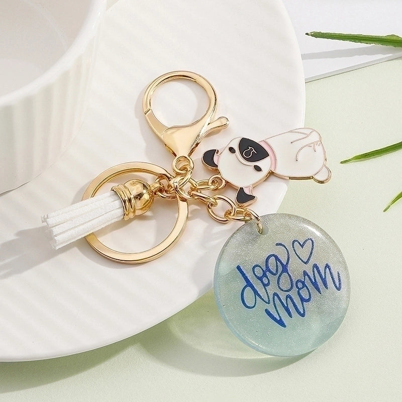Cute Letter Resin Mother’s Day Unisex Keychain