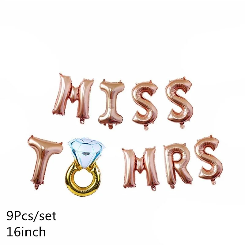 Wedding Balloons Foil Groom Bride Love Balloon for Wedding Decoration Bachelorette Party Valentine's Day Adult Party Supplies