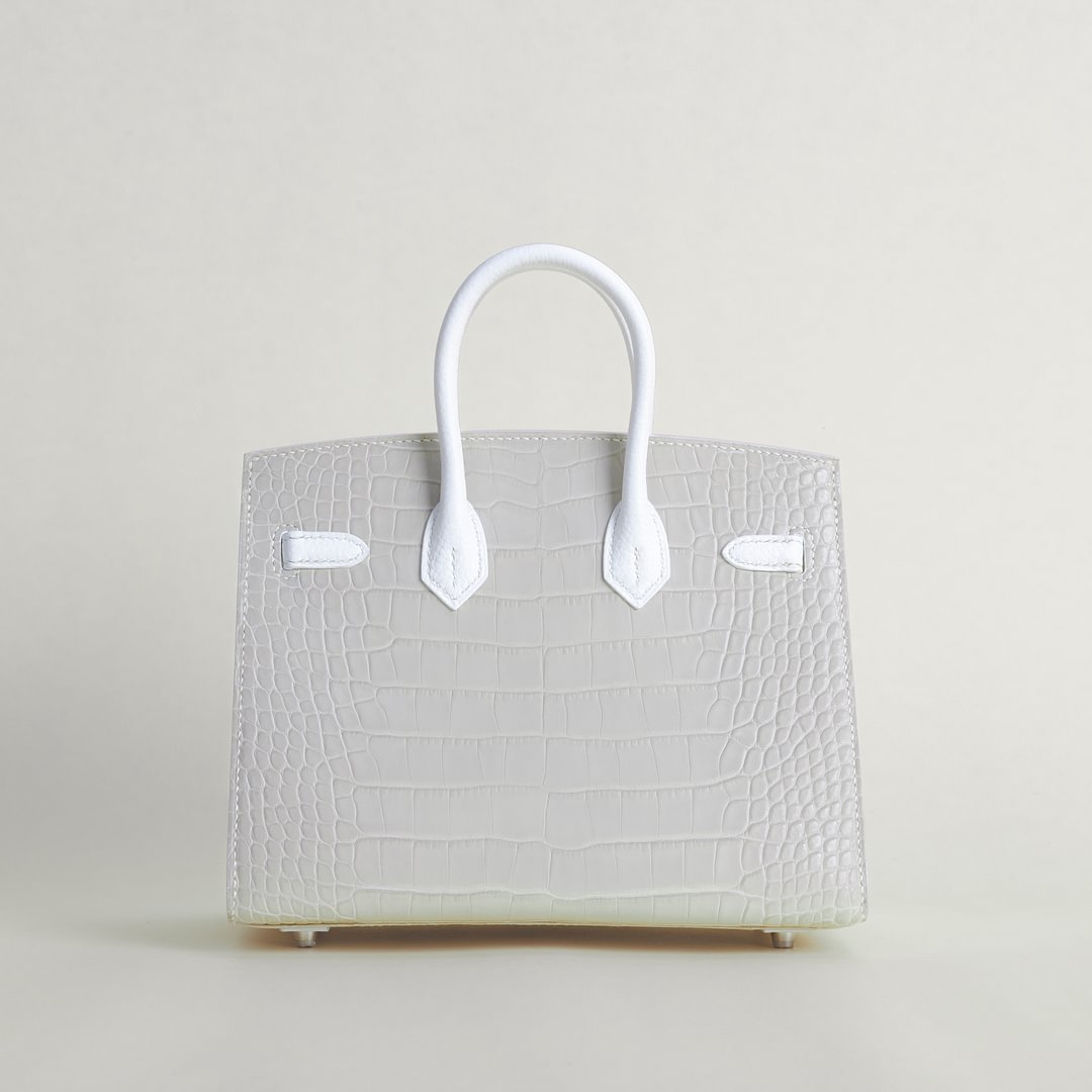 Birkin 20 Faubourg Alligator/Epsom/Sombaero/Madame 01 Blanc PHW