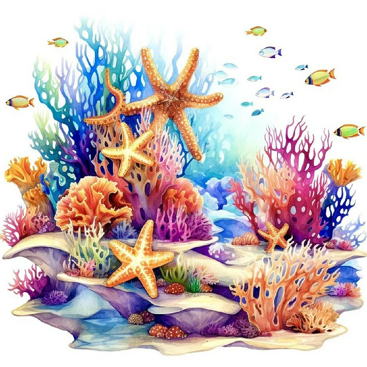 The Underwater World 30*30CM(Canvas) Full Round Drill Diamond Painting gbfke