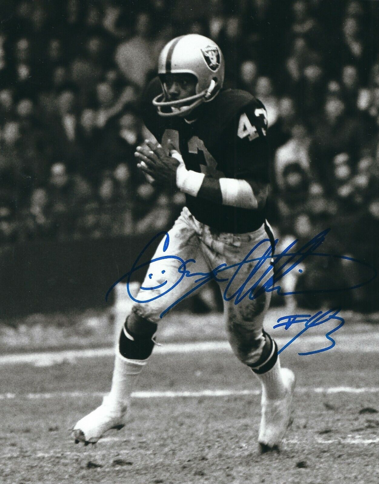 Autographed GEORGE ATKINSON Oakland Raiders 8x10 Photo Poster painting - COA