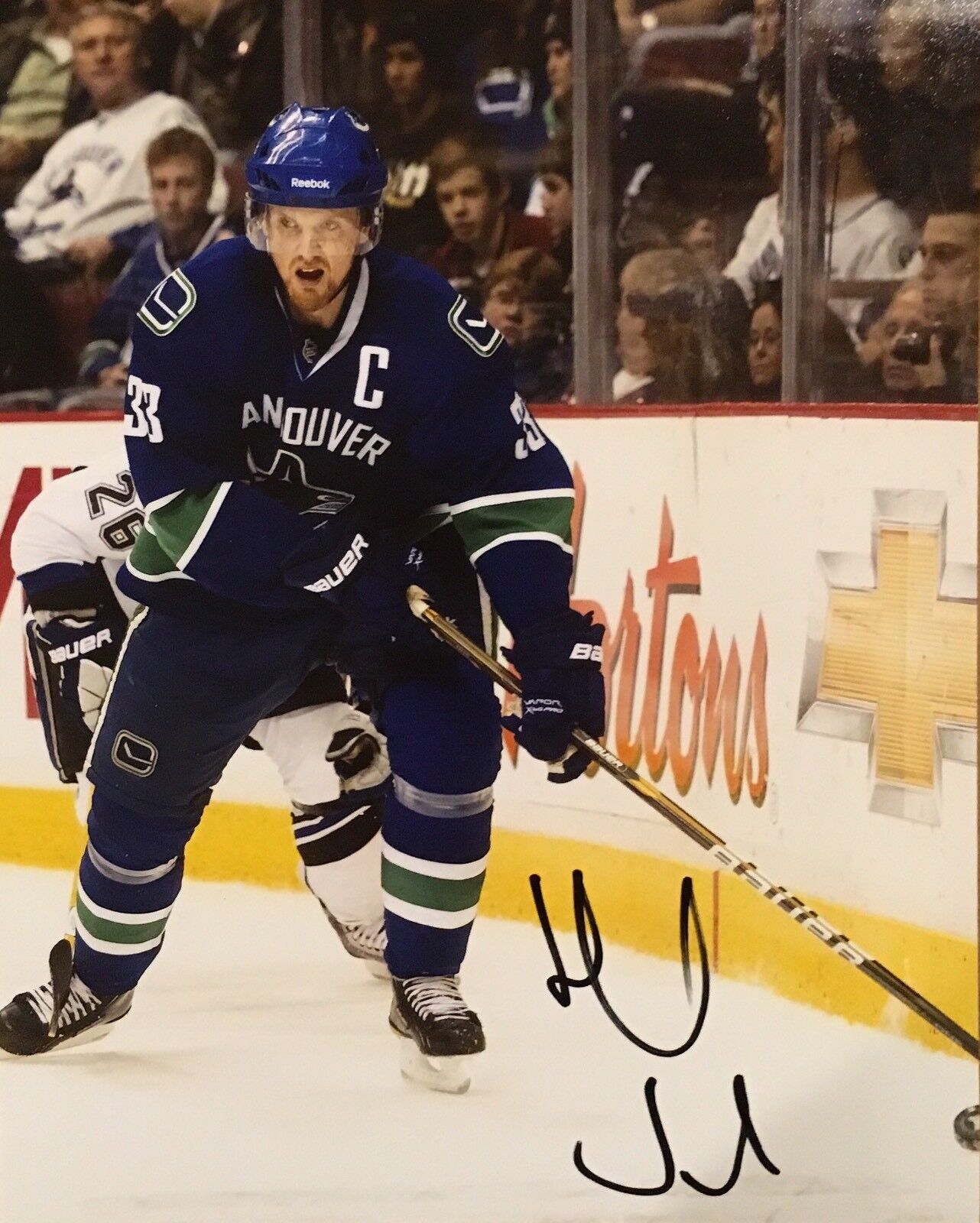 PROOF! HENRIK SEDIN Signed Autographed 8x10 Photo Poster painting VANCOUVER CANUCKS