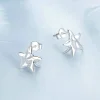 Star Crater Texture Earrings 925 Sterling Silver