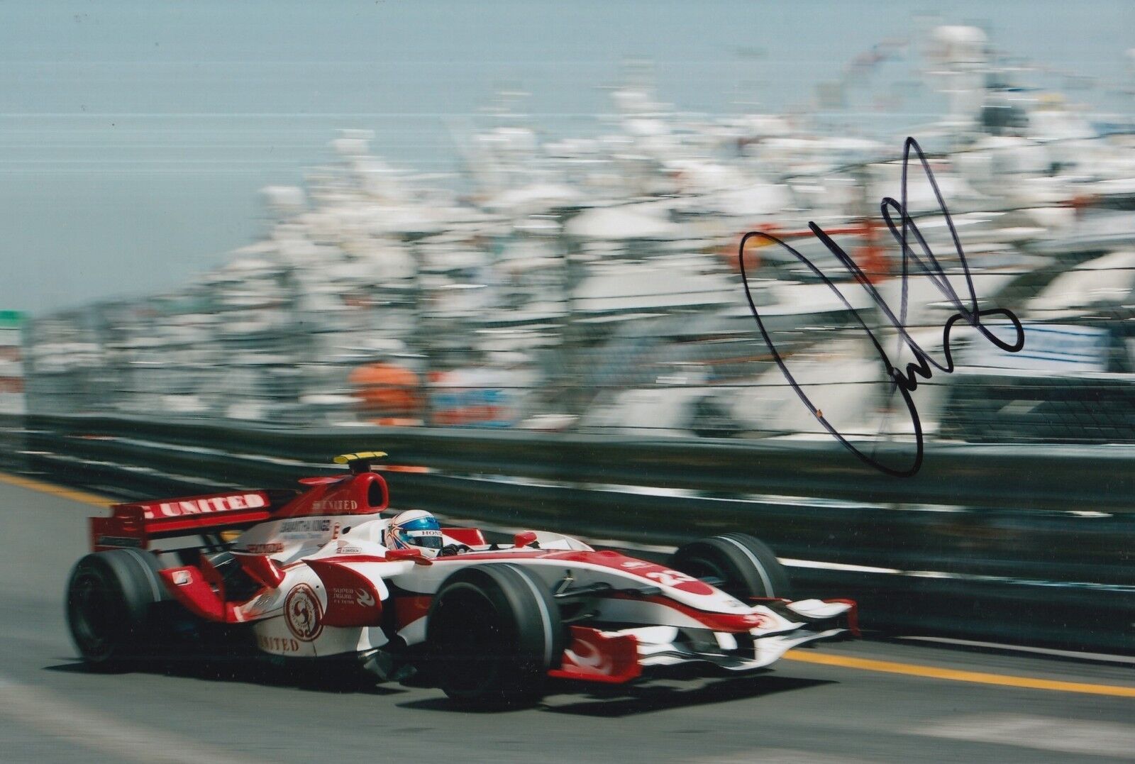 Anthony Davidson Hand Signed Super Aguri 12x8 Photo Poster painting F1 4.