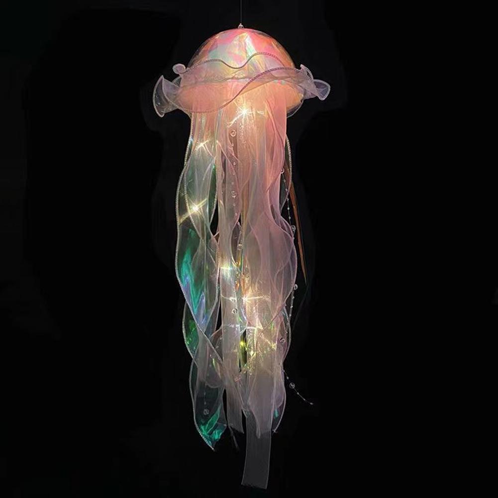 Tegooe DIY Jellyfish Lantern Kit - Colorful LED Night Light for Mermaid Theme Decor
