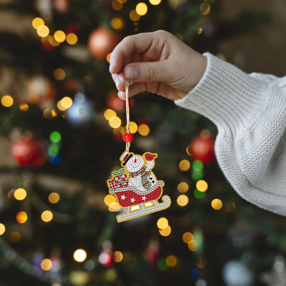 5pcs Diamond Painting Decoration Handmade for Children Christmas Gift(Double Sided)