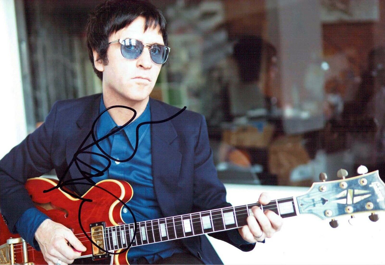 Johnny MARR SIGNED Autograph 12x8 Photo Poster painting D AFTAL COA The SMITHS Guitarist Music