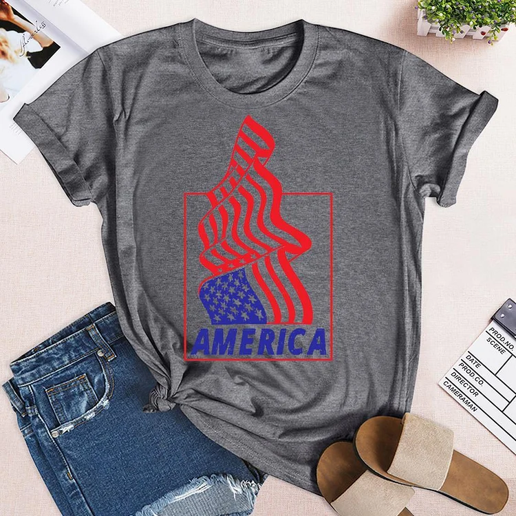 4th of July T-shirt Tee --Annaletters