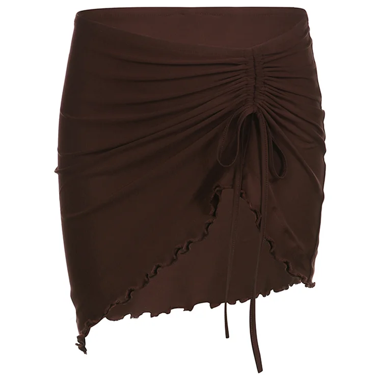 Coquette Sheath Wrap Hip Skirt European A-line Miniskirt for Celebration Cosplay-Annaletters