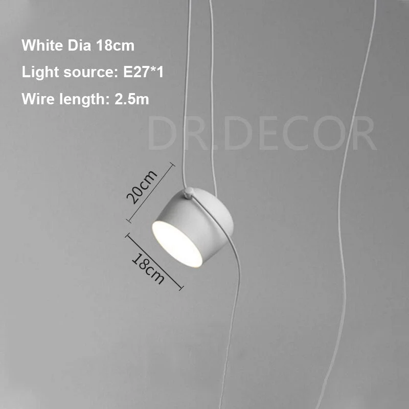 Nordic creative LED Chandelier E27 Room Decor Bedroom Pendant Lamp for Ceiling Snare Drum Lights Iron Lampshade Indoor Lighting