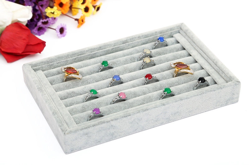 1 Piece Composite Material Flannel Minimalist Classic Style Solid Color Jewelry Boxes