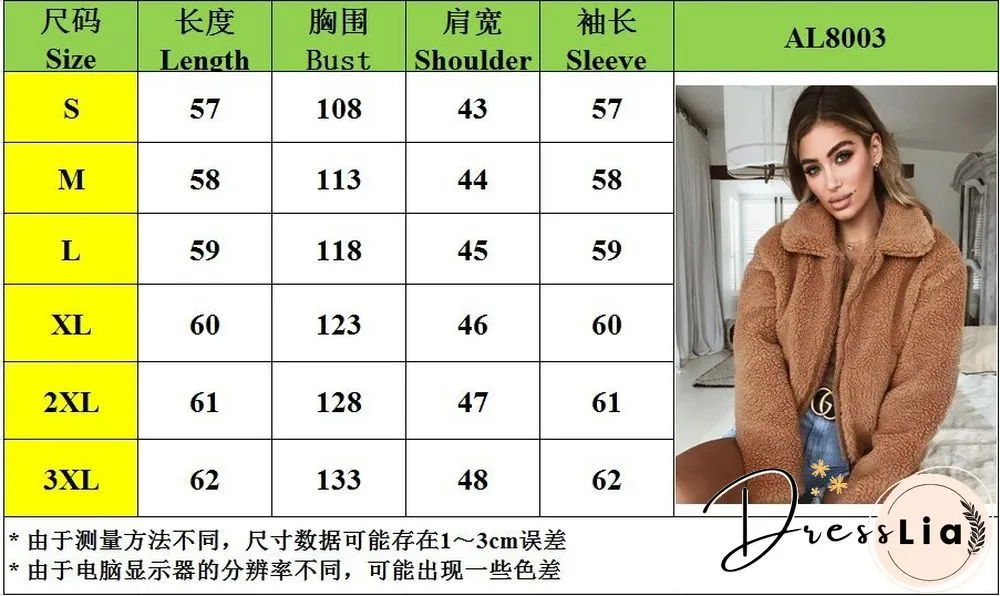 Womens Autumn and Winter Warm Fleece Jacket Top Clothing Wool Coat Women Vintage Camel