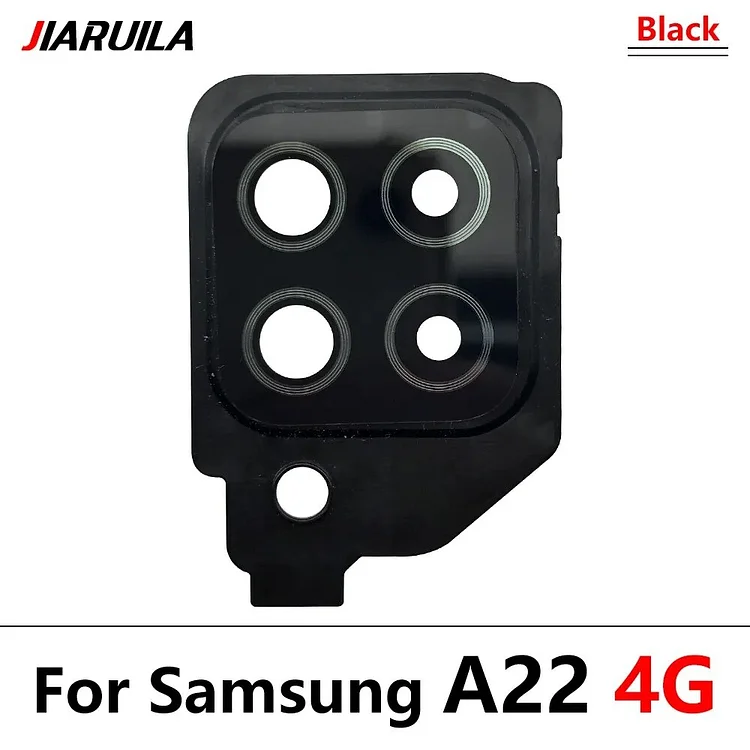 Original New For Samsung A22 4G A225F / A22 5G A226B Back Rear Camera Glass Lens Circle Cover With Frame