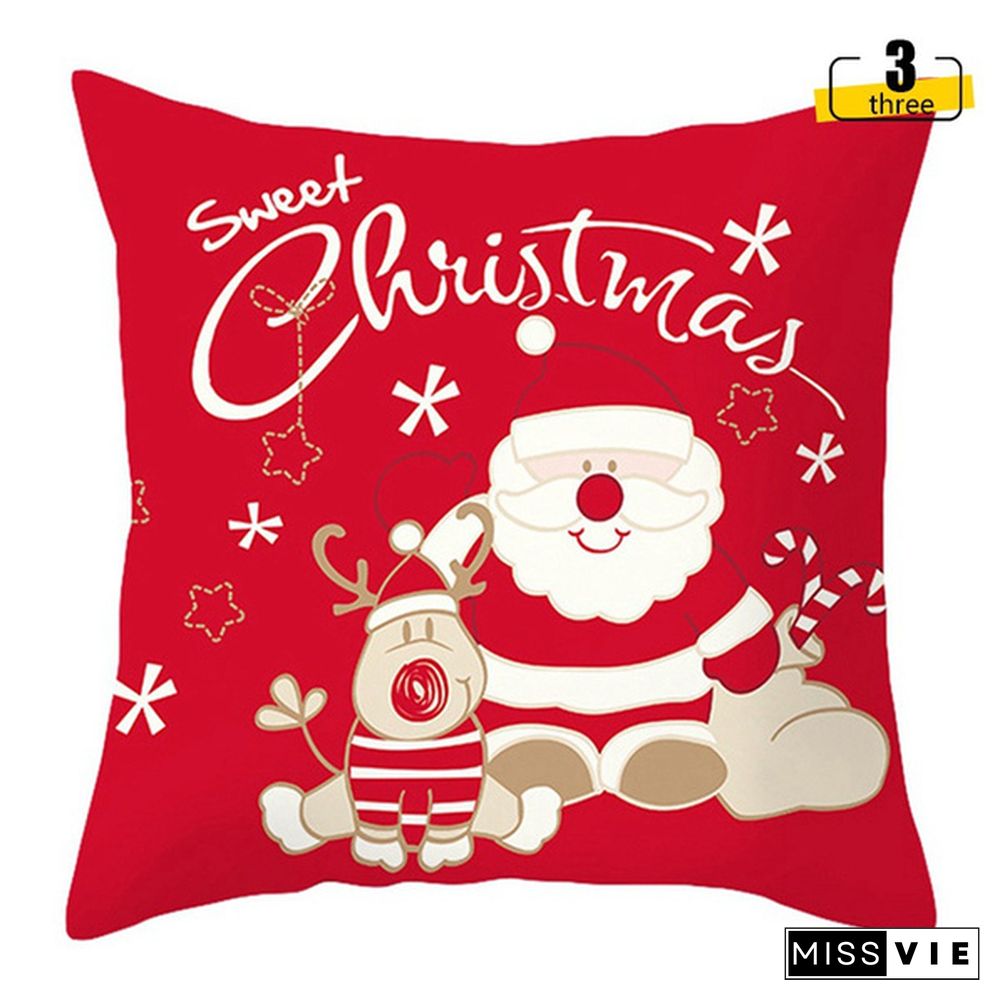 Newst Christmas Xmas Red Pillow Case Cover Santa Claus Cushion Cover Warm Autumn Winter Pillowcase Christmas Decorations For Home Year
