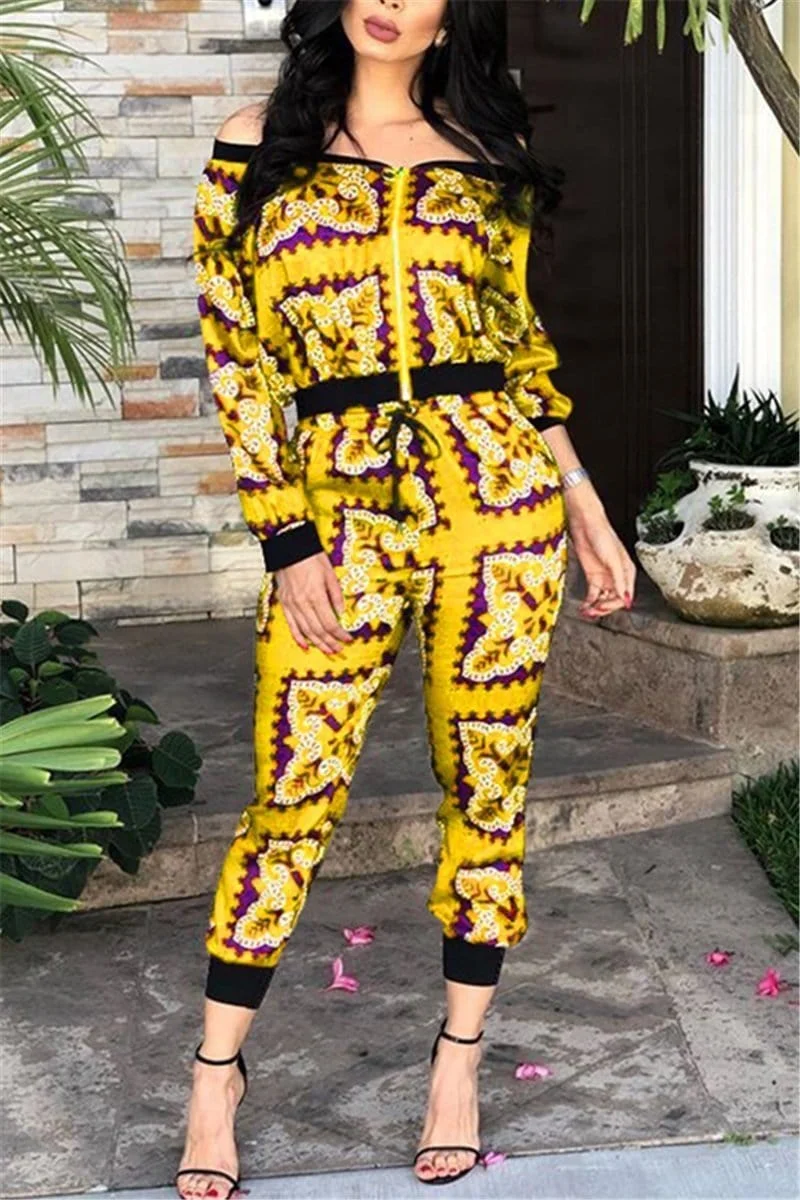 Personalized Print Casual Sports Two-Piece Suit