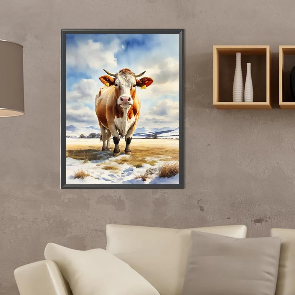 Diamond Painting - Full Round Drill - Cow(Canvas|30*40cm)