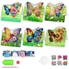 (US Local)6PCS DIY Butterfly Designs Diamond Art Greeting Cards Diamond Art Handmade Cards