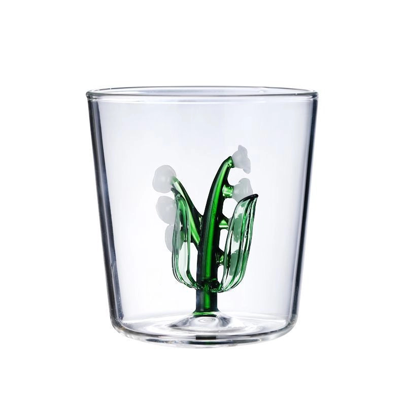 Casual Elegant Pastoral Solid Color Flower High Borosilicate Glass Glass 1 Piece