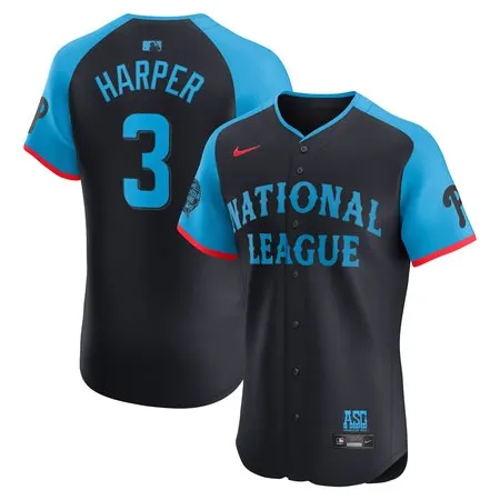 Men's National League Bryce Harper  Navy 2024 MLB All-Star Game Elite Player Jersey