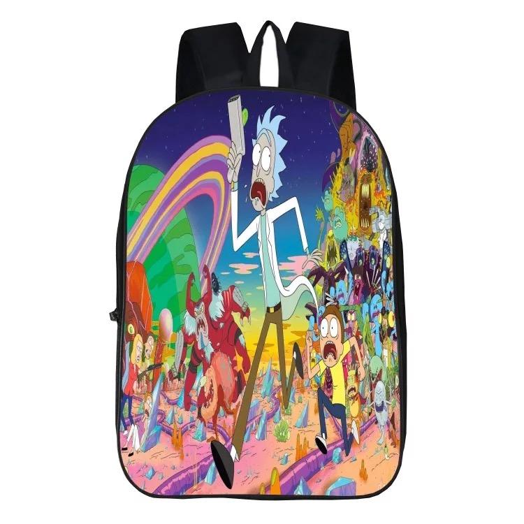 Mayoulove Anime Rick Andy Morty #12 Backpack School Sports Bag-Mayoulove