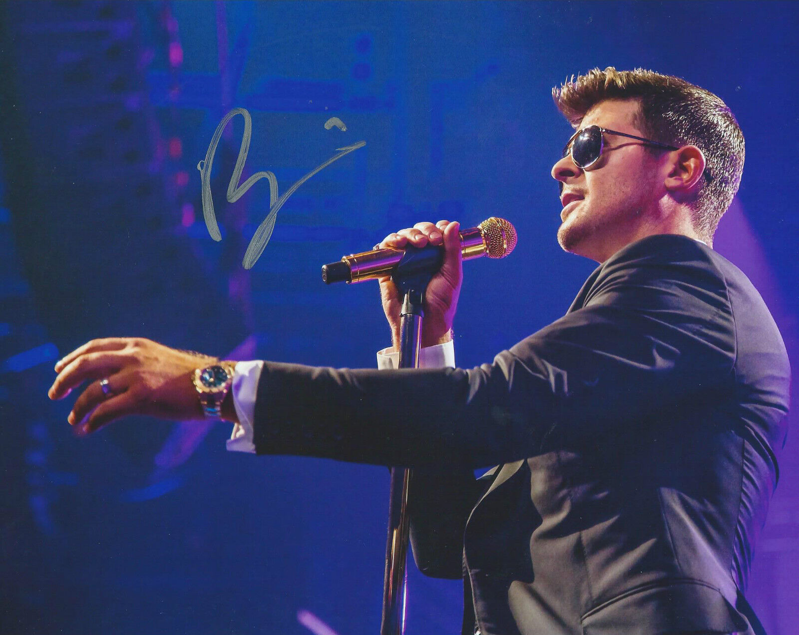 **GFA Blurred Lines *ROBIN THICKE* Signed 8x10 Photo Poster painting AD4 COA**