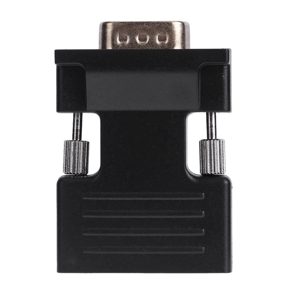 

HDMI-compatible Female to VGA Male Converter Adapter Support 1080P with Audio Cable, Black, 501 Original