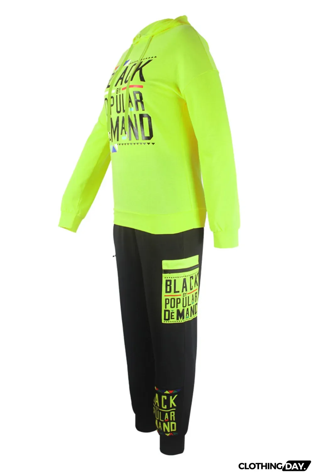 Rose Red Fashion Casual Letter Print Basic Hooded Collar Long Sleeve Two Pieces