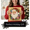 (25x25cm)DIY Pearl Painting Xmas Framed Handmade Pearl Material Art Kit Living Room Decor