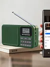 Portable DAB+ Digital Radio Bluetooth-Compatible Solar/Rechargable FM Radio
