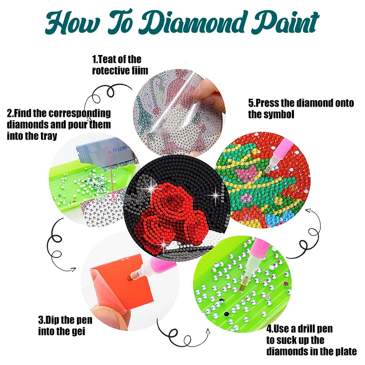 8PCS Owl Diamond Painting Coasters Kit Mandala Butterfly DIY