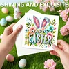6PCS Diamond Painting Happy Easter Greeting Card Kit for Birthdays Thanksgiving & Special Occasion