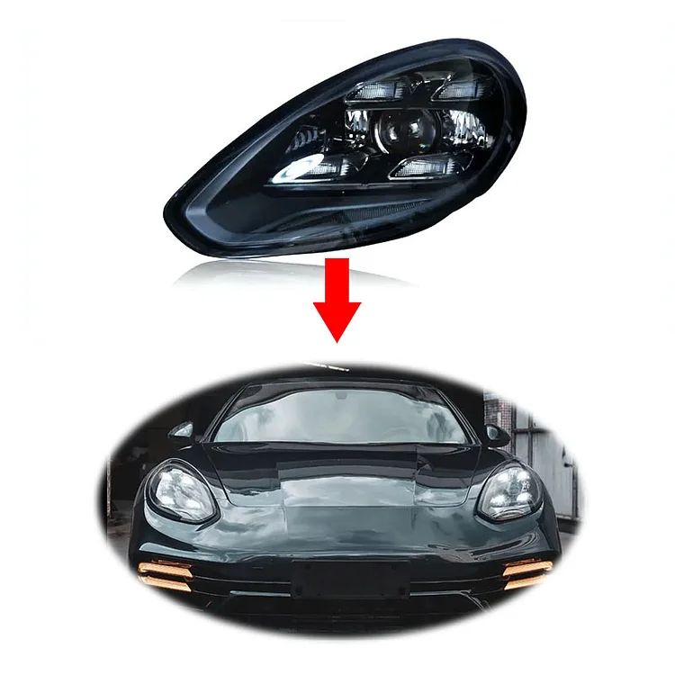 Upgrade to 971 PDLS style full LED headlight headlamp assembly for Porsche Panamera 970.2 2014-2017 head lamp head light ITN Auto