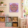 DIY Pre-Framed Mandala Butterfly Button Art Canvas Kit