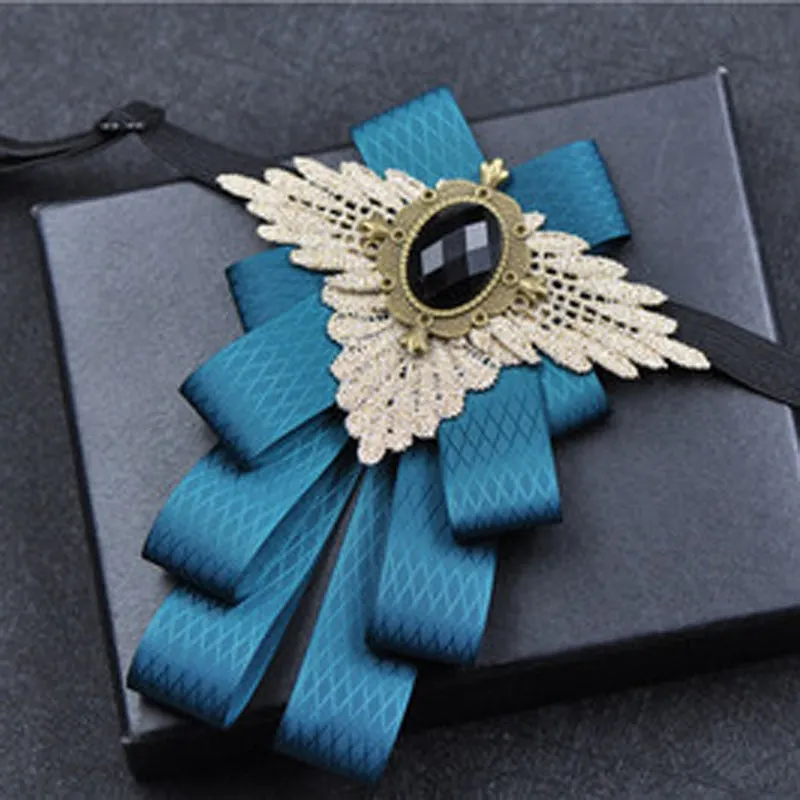 British New Fashion Men's Wedding Performance Groom Wedding Party Flower Collar Bow Tie Pocket Towel Square Set Men Accessories