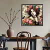 Retro Girl and Flower - Diamond Painting - Full Round Drill (Canvas|40*40cm)