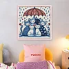 Blue And White Porcelain-Cat-11CT Stamped Cross Stitch 40*40cm/15.75*15.75in